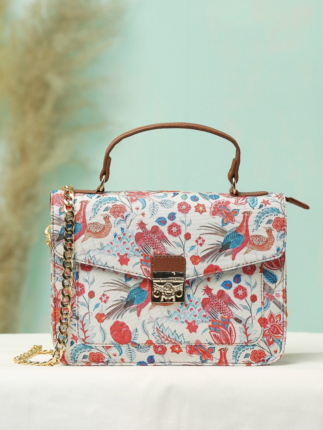 

Anouk Multicoloured Printed Structured Satchel, Multi