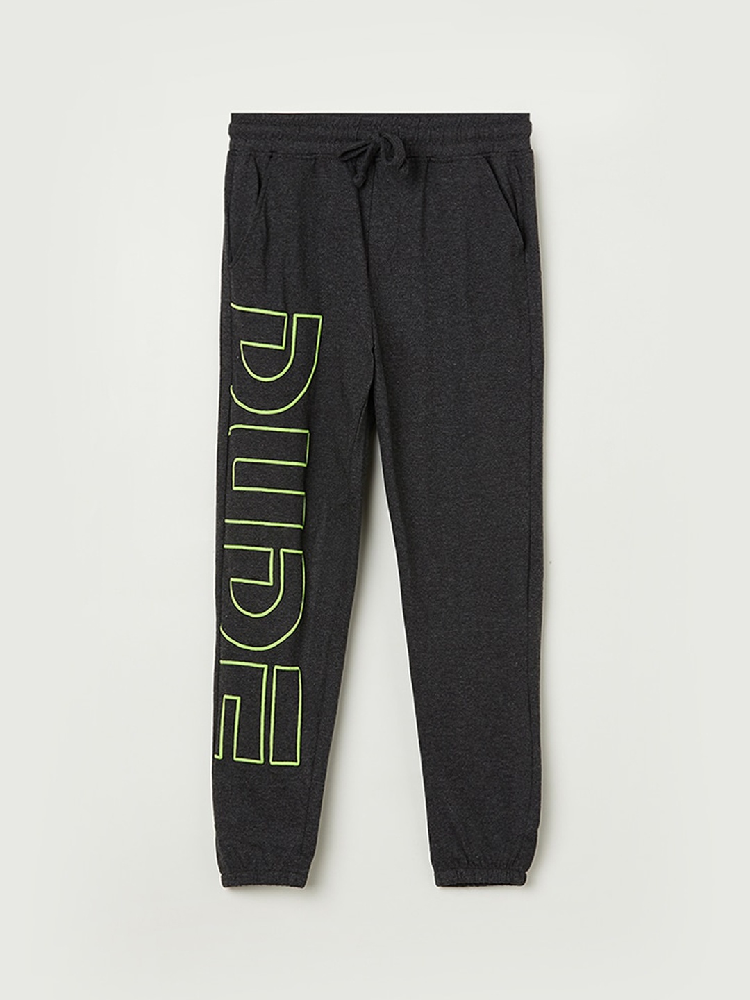

Fame Forever Infant Boys Cotton Mid-Rise Joggers, Grey melange