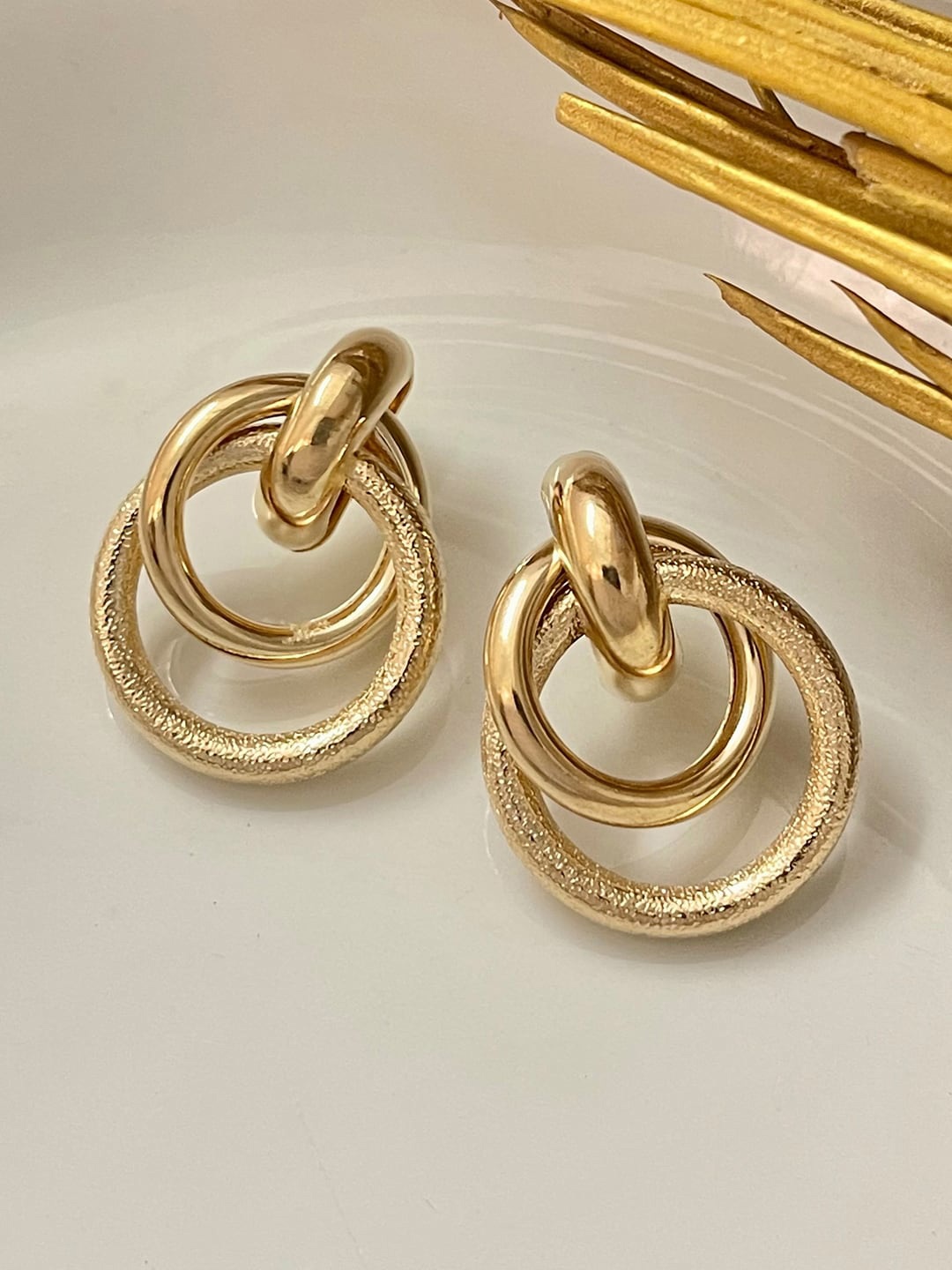 

Ayesha Gold-Toned Contemporary Hoop Earrings