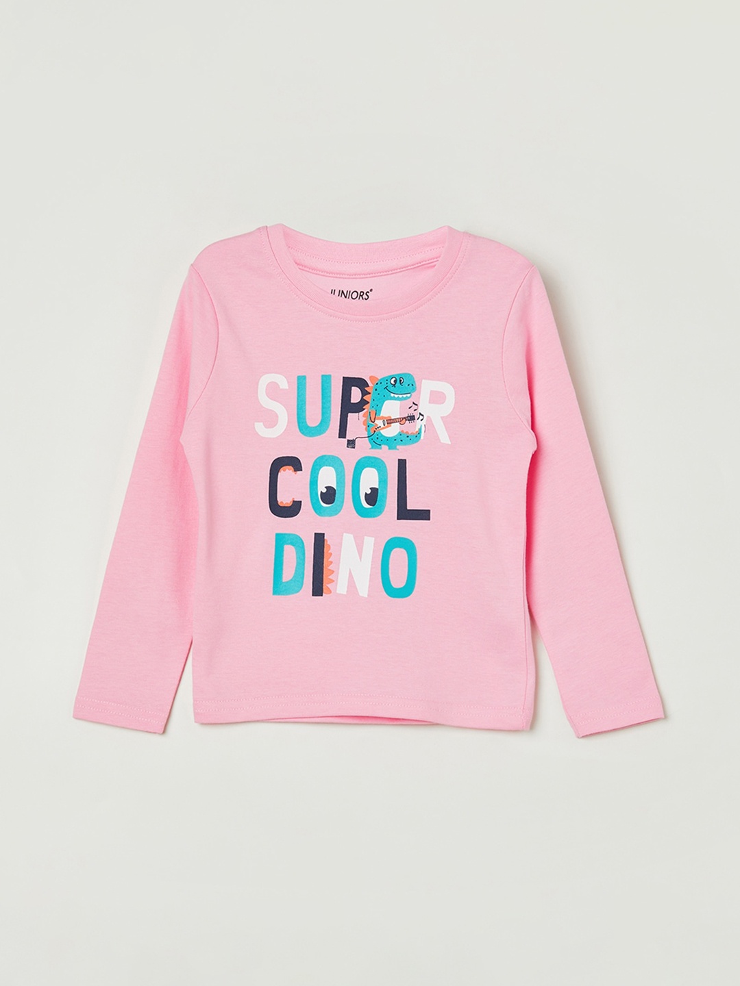 

Juniors by Lifestyle Boys Typography Printed Pure Cotton T-shirt, Pink