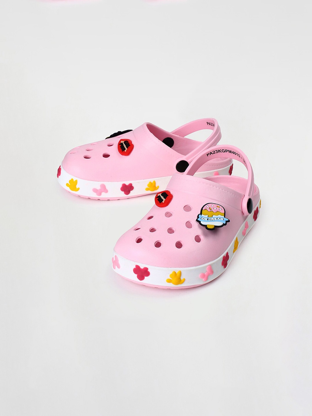 

max Girls Ice Cream Applique Clogs, Pink