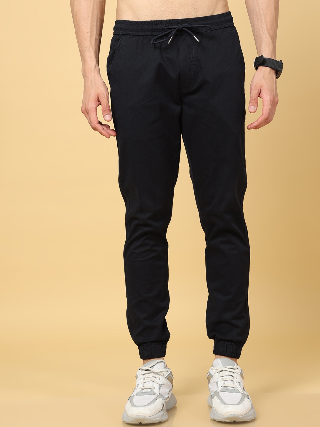 

Tailoraedge Men Relaxed Slim Fit Joggers Trousers, Navy blue