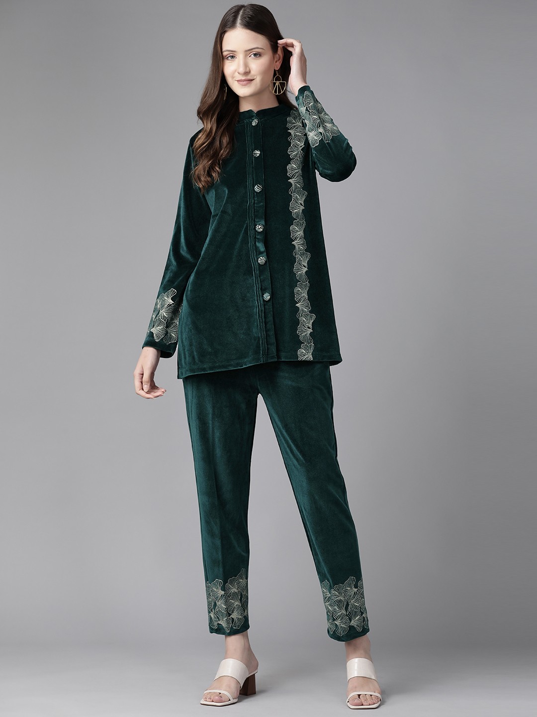 

Cayman Women Printed Ethnic Tunic with Trousers, Green