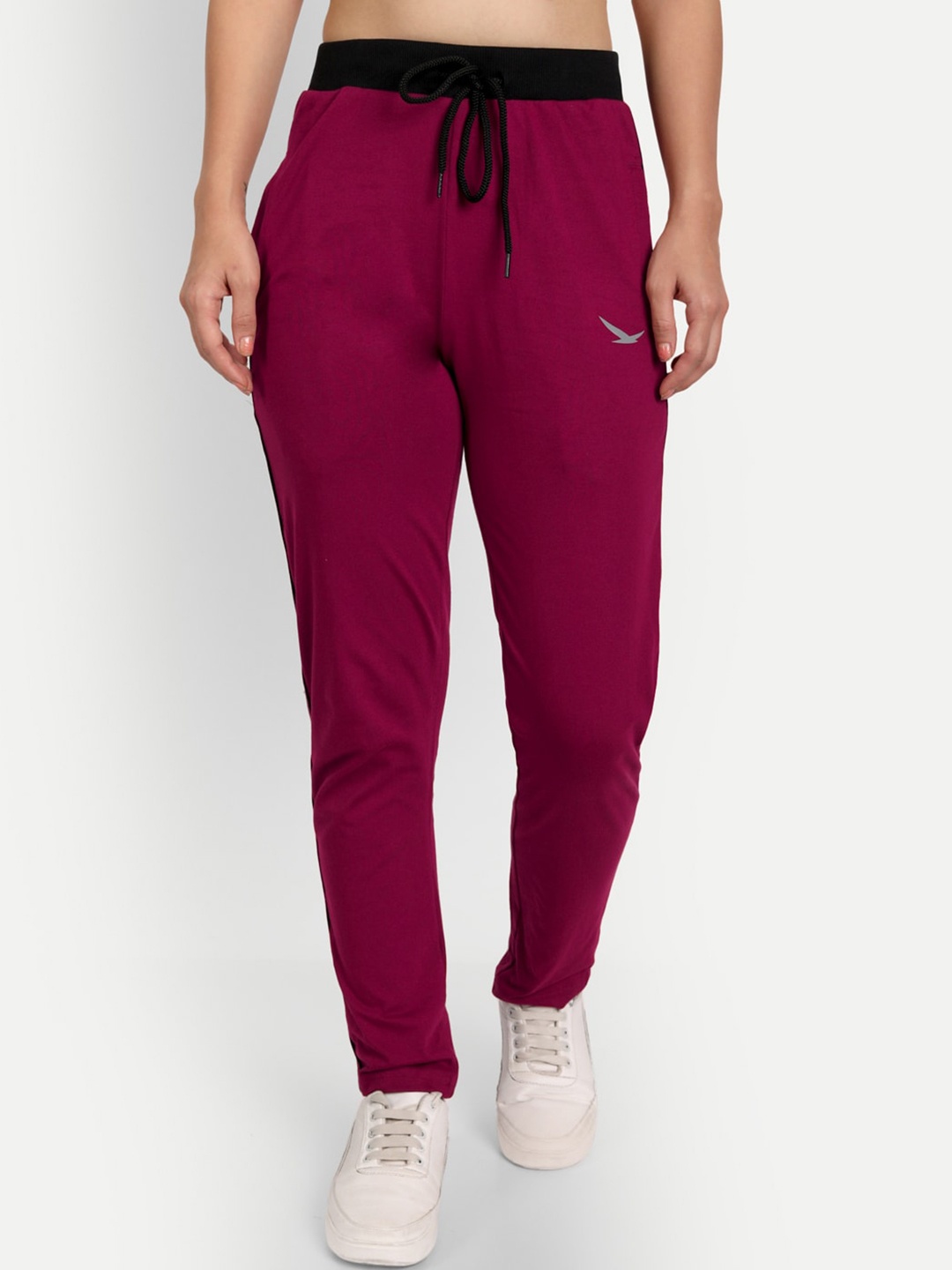 

HiFlyers Women Mid-Rise Comfort Fit Cotton Track Pant, Maroon