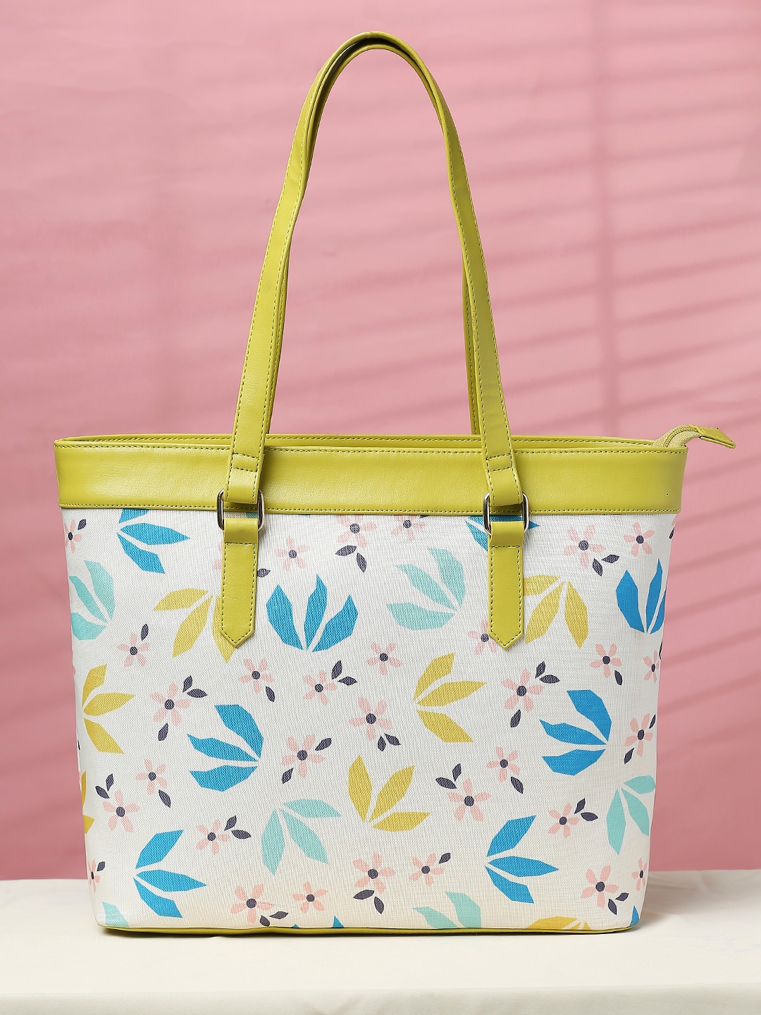 

DressBerry White Floral Printed Oversized Shopper Tote Bag