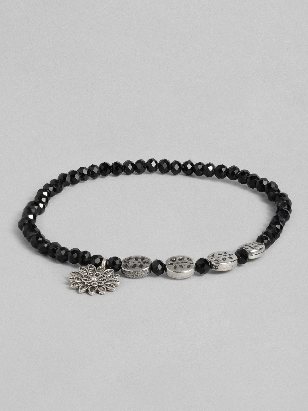 

Anouk Silver-Plated Beaded Anklet, Multi