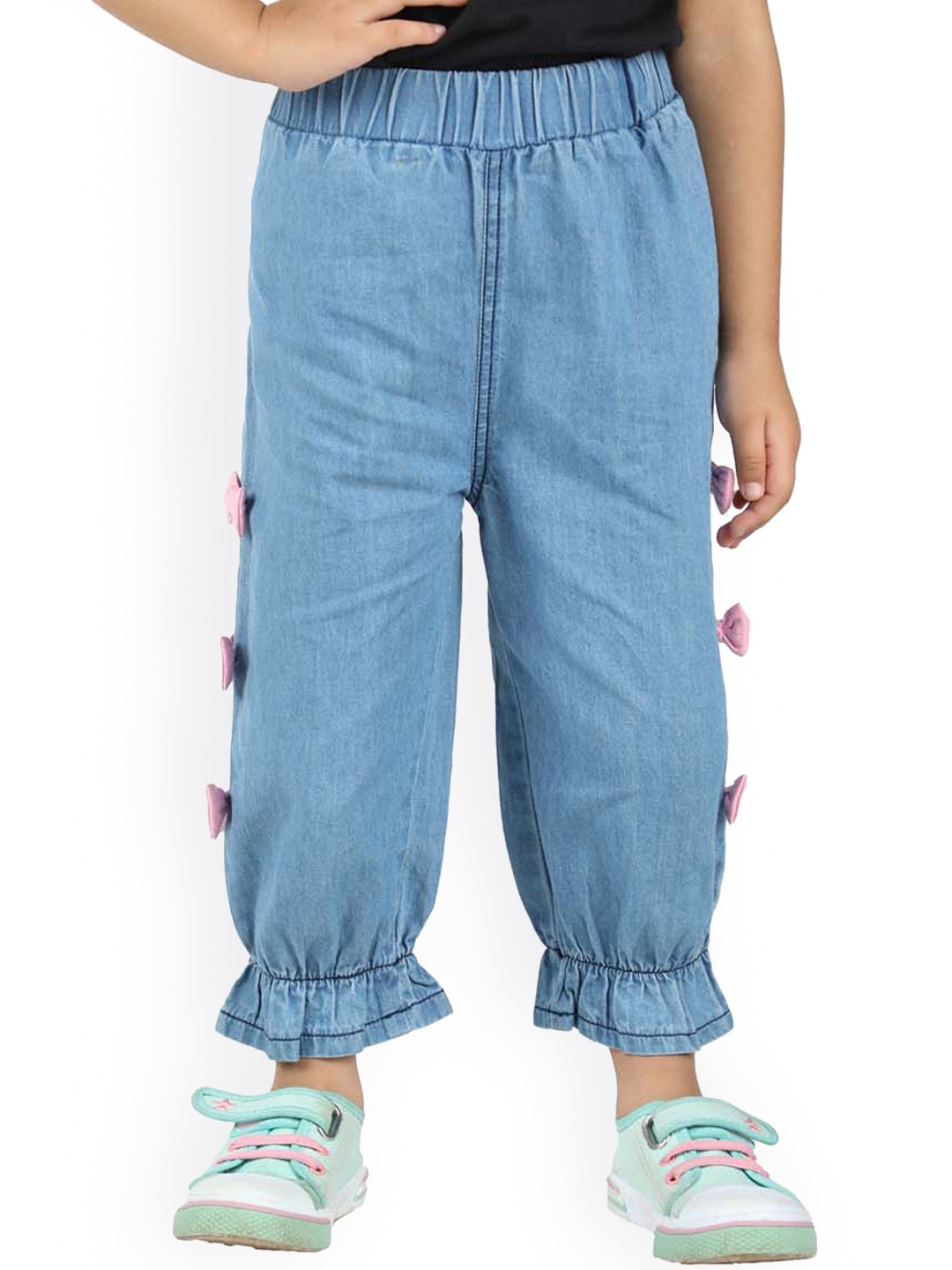 

Budding Bees Girls Mid-Rise Clean Look Jeans, Blue