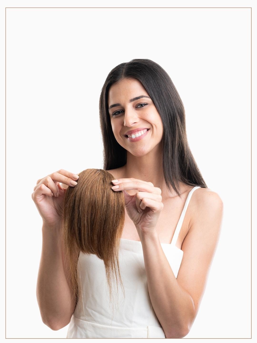 

HAIR ORIGINALS 100% Natural Human Hair- Bang - Light Brown