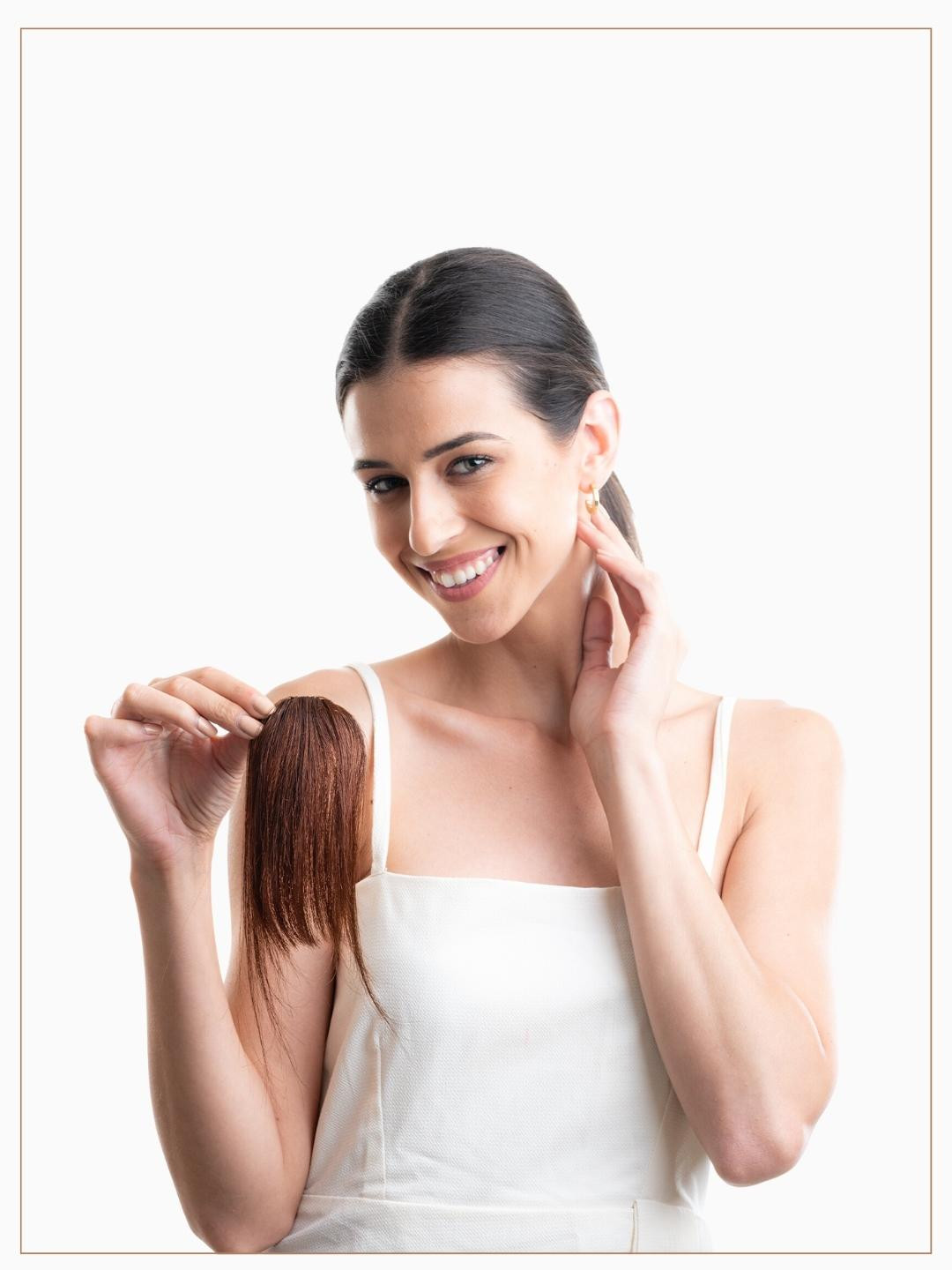 

HAIR ORIGINALS Women 100% Natural Human Hair- Bang - Medium Brown