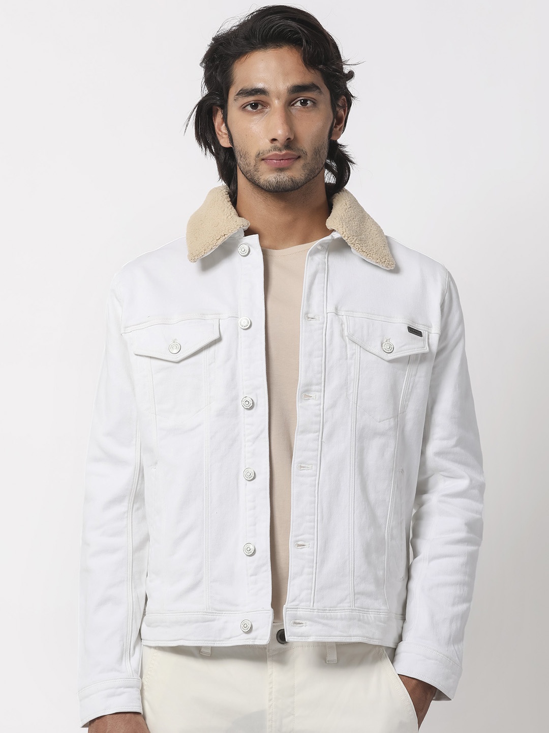

RARE RABBIT Men Rubik Tailored Fit Jacket, Off white