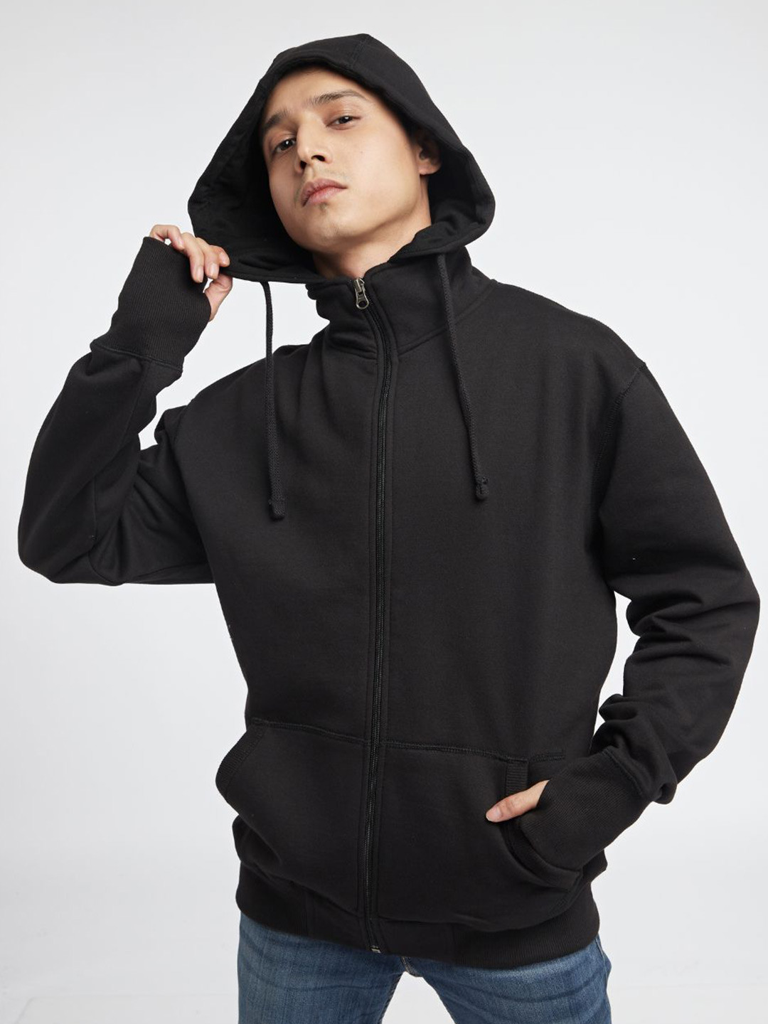 

Kosha Fleece Lined Hooded Sweatshirt, Black