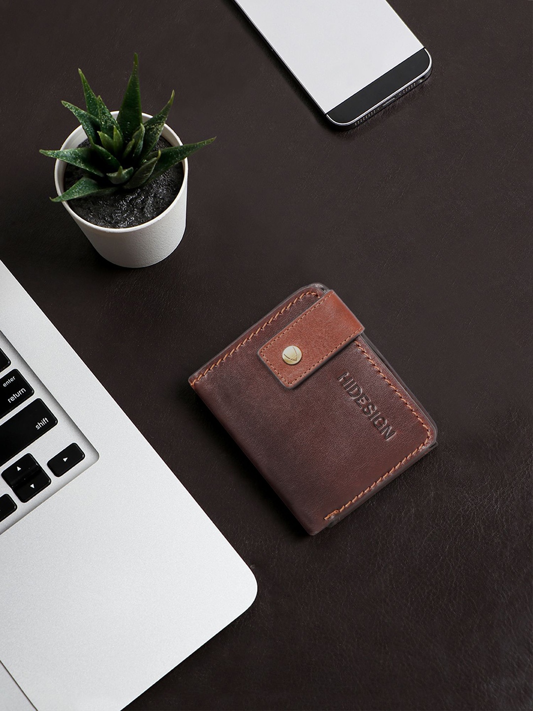 

Hidesign Men Leather Three Fold Wallet, Brown