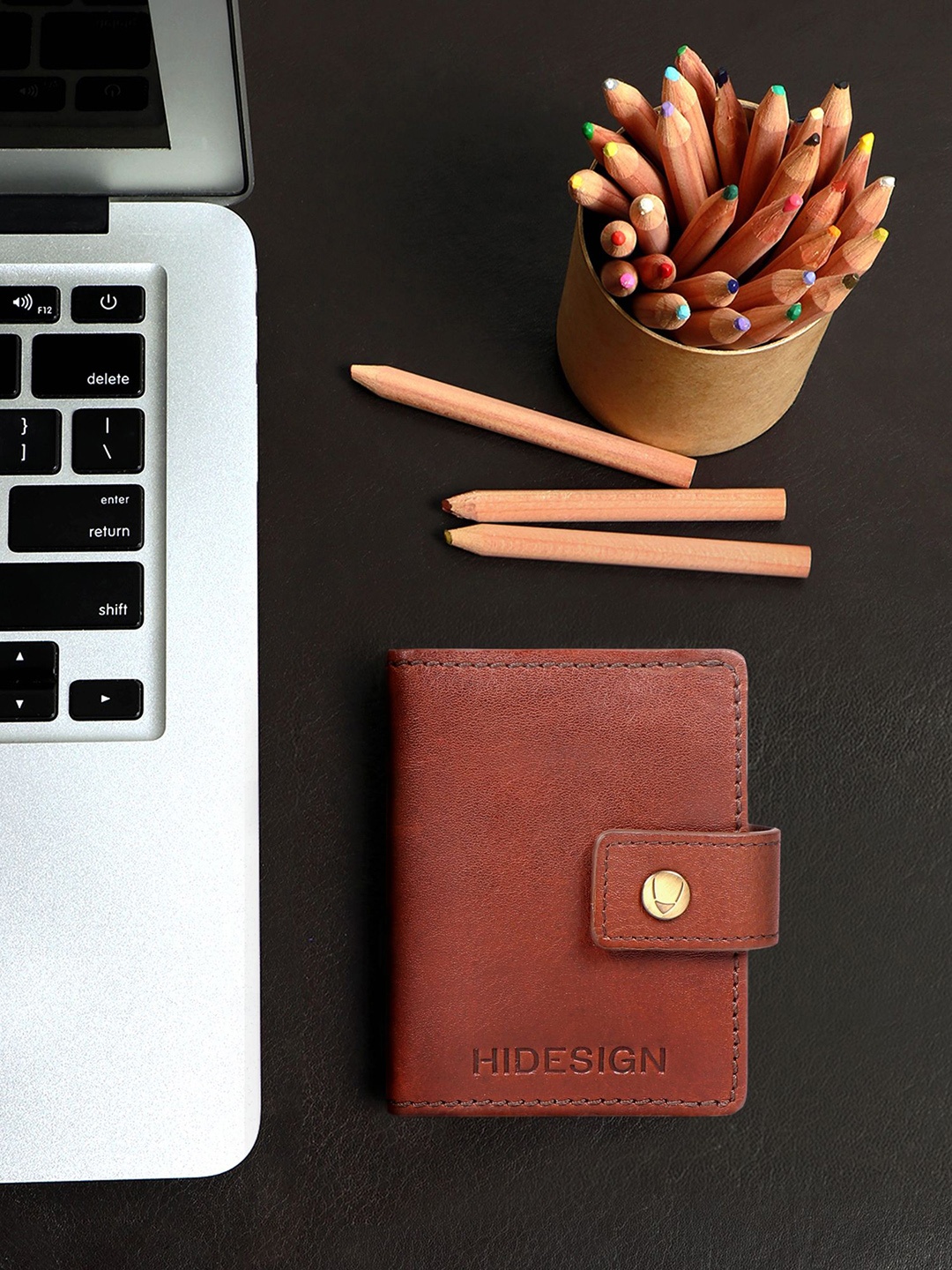 

Hidesign Men Leather Two Fold Wallet, Tan