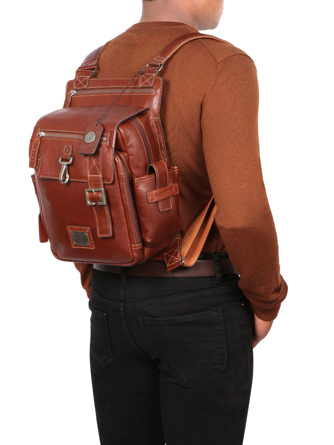 

Hidesign Leather Backpack, Tan