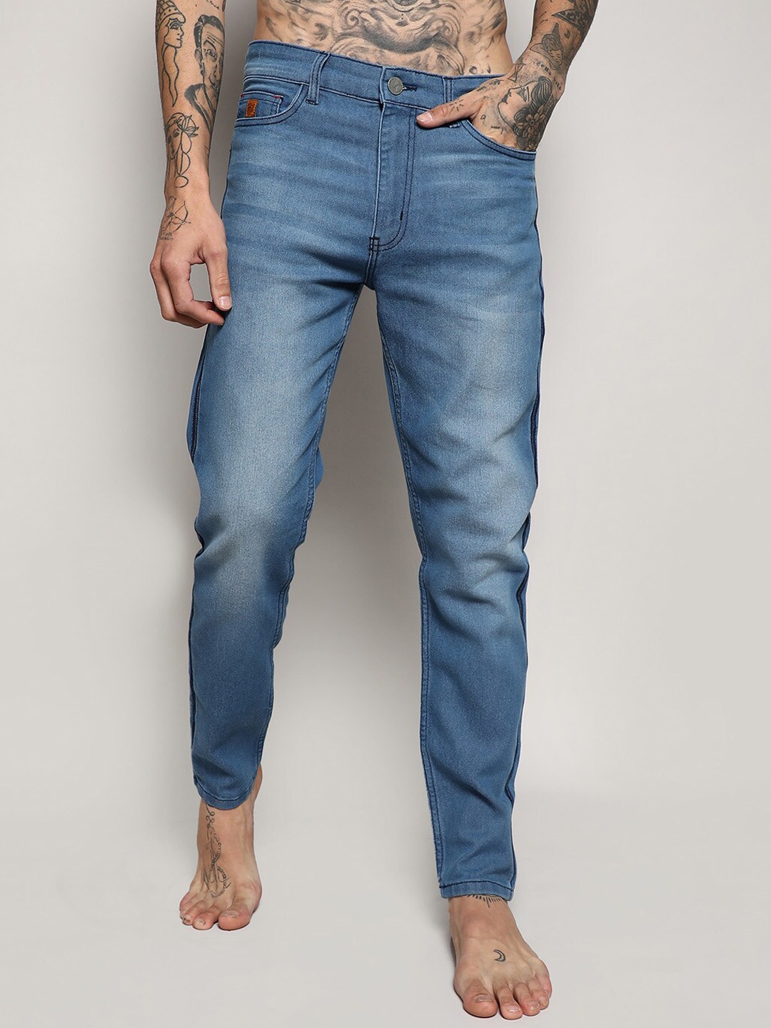 

Campus Sutra Men Blue Smart Slim Fit Heavy Fade Stretchable Jeans