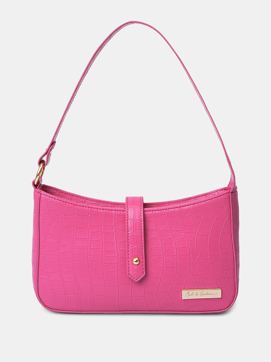

Mast & Harbour Textured PU Structured Handheld Bag, Pink