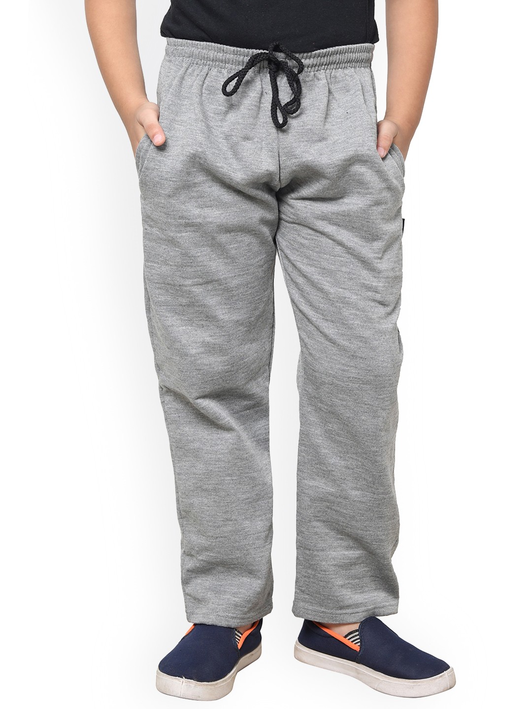

IndiWeaves Boys Mid-Rise Fleece Track Pants, Grey
