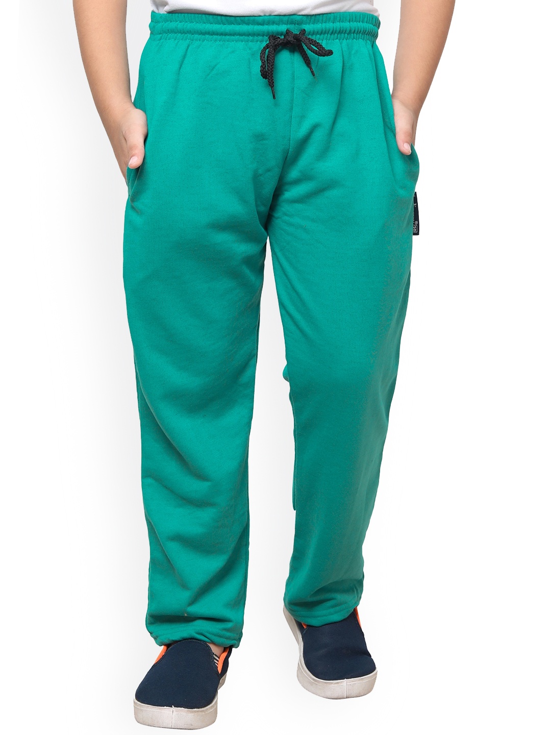 

IndiWeaves Boys Mid-Rise Fleece Track Pant, Green
