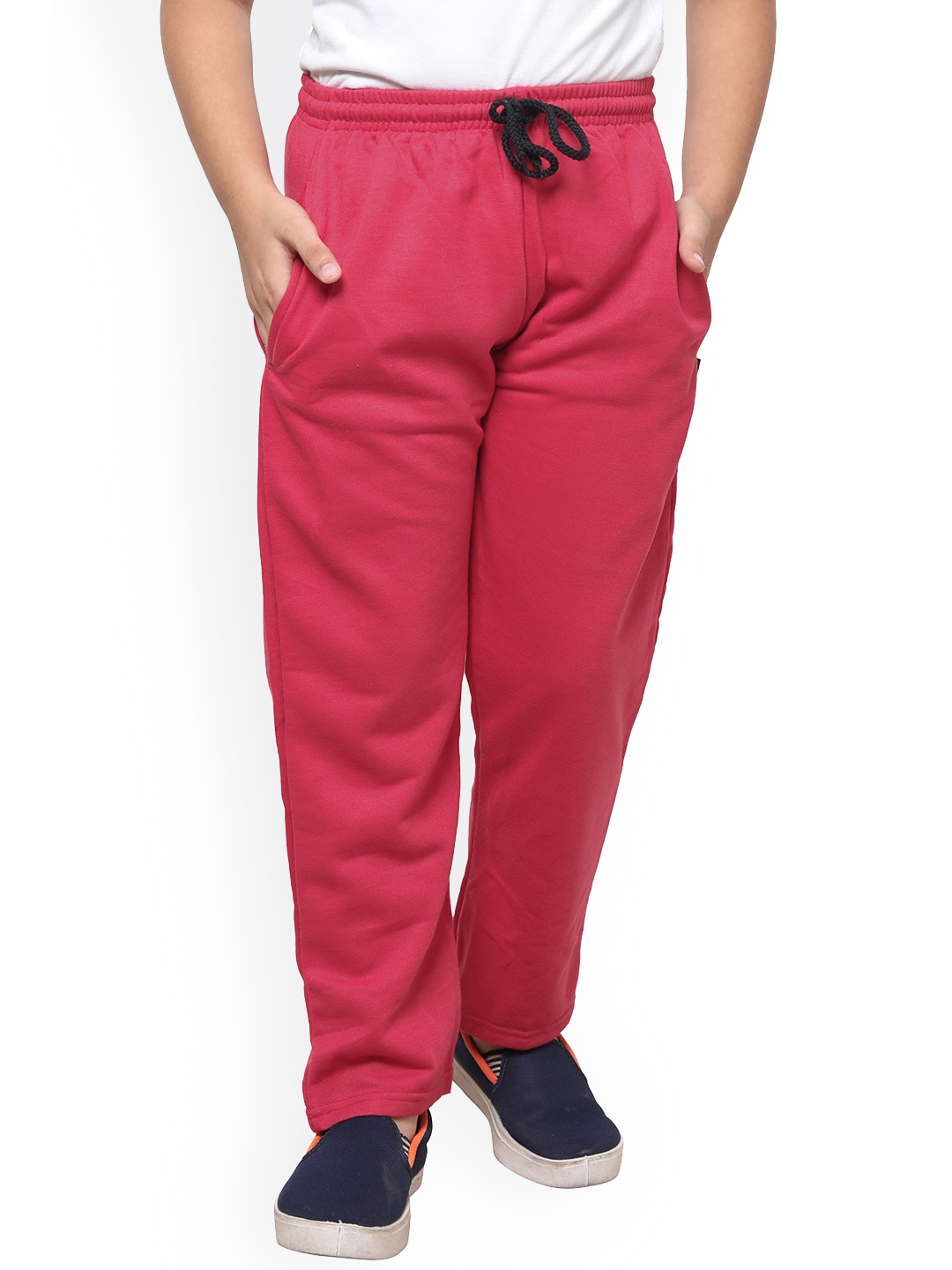 

IndiWeaves Boys Mid-Rise Fleece Track Pant, Pink