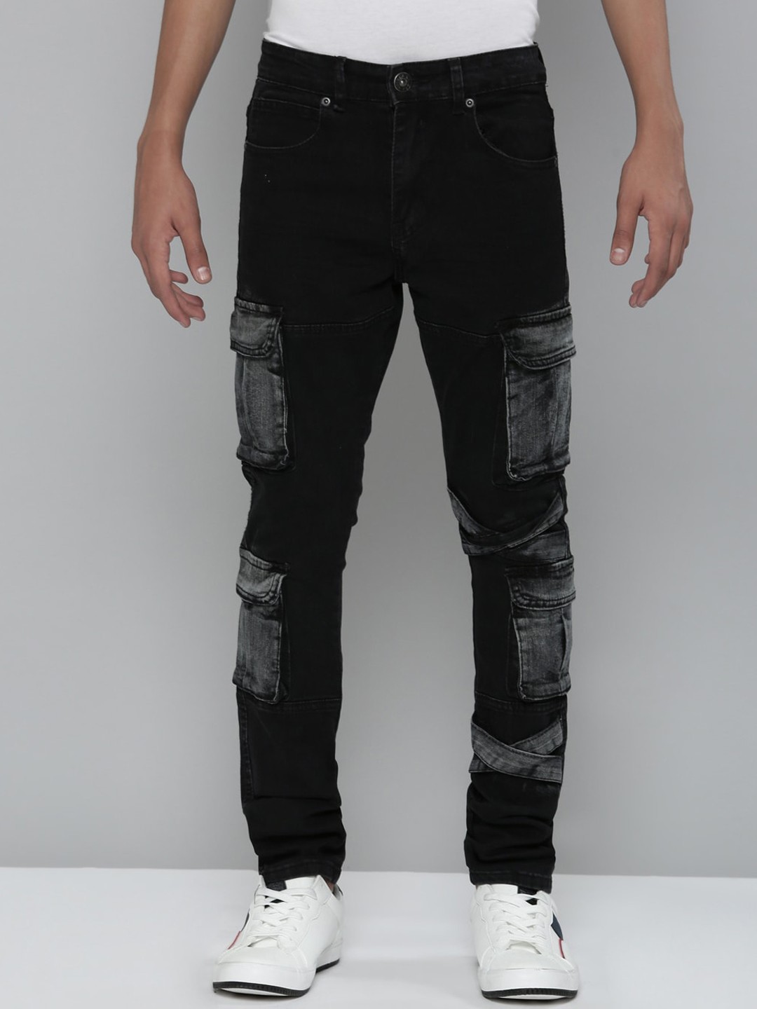 

WAIMEA Boys Black Hollywood Skinny Fit Highly Distressed Stretchable Jeans