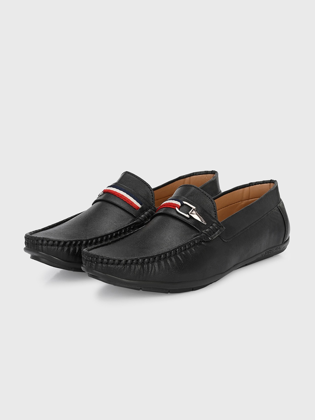 

Killer Men Textured Horsebit Loafers, Black