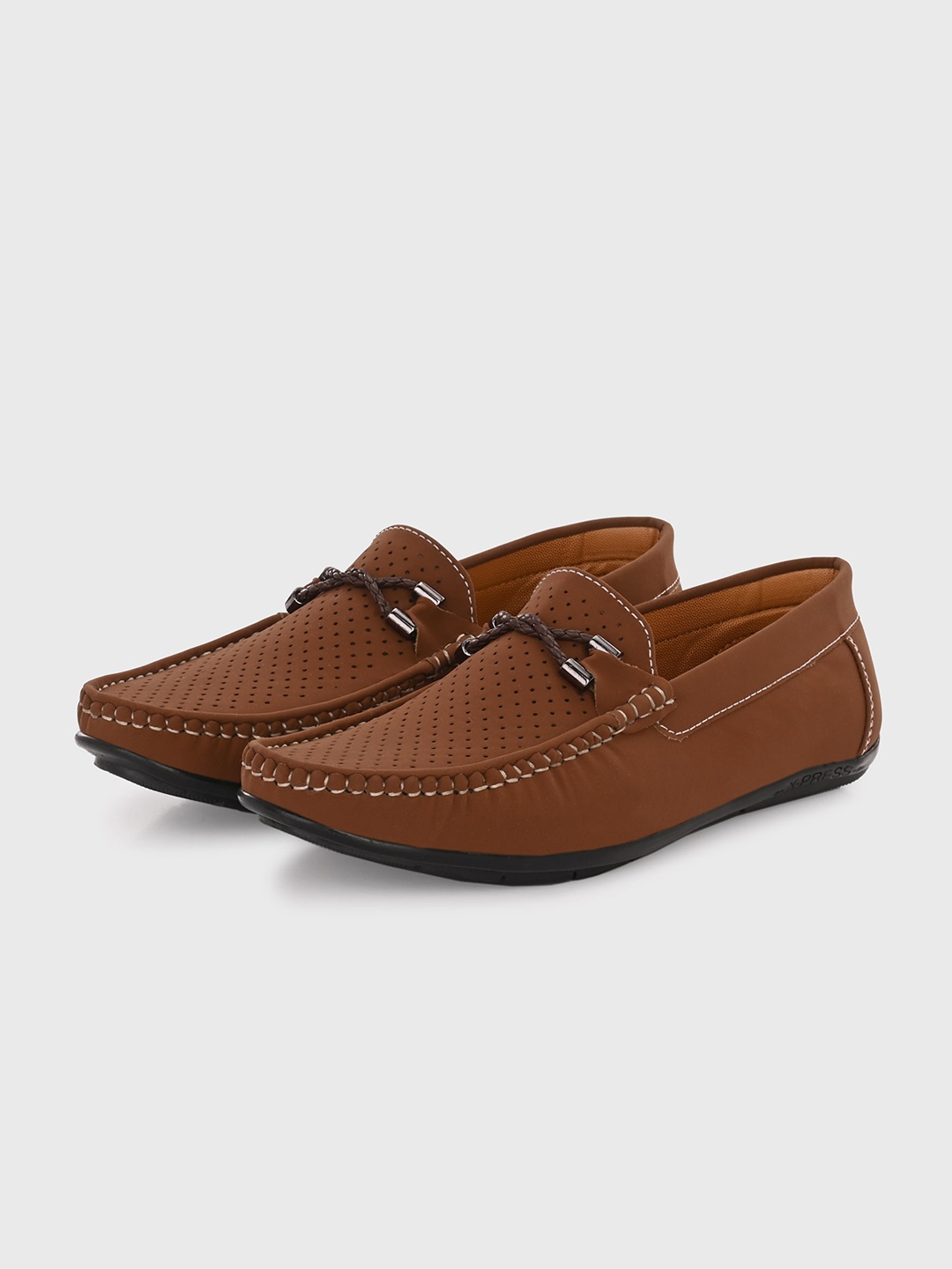 

Killer Men Textured Square Toe Slip-On Loafers, Brown