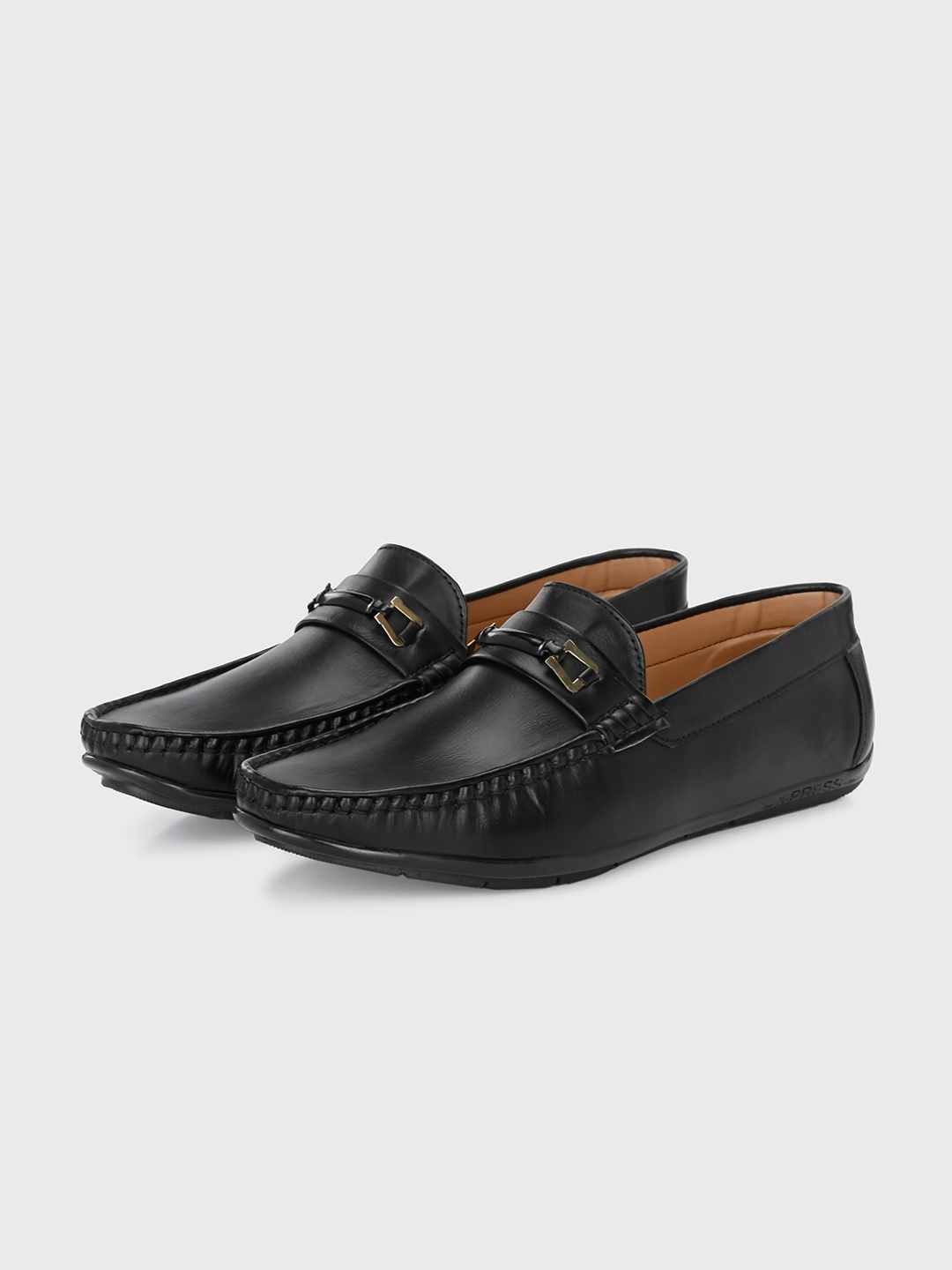 

Killer Men Textured Square Toe Horsebit Loafers, Black