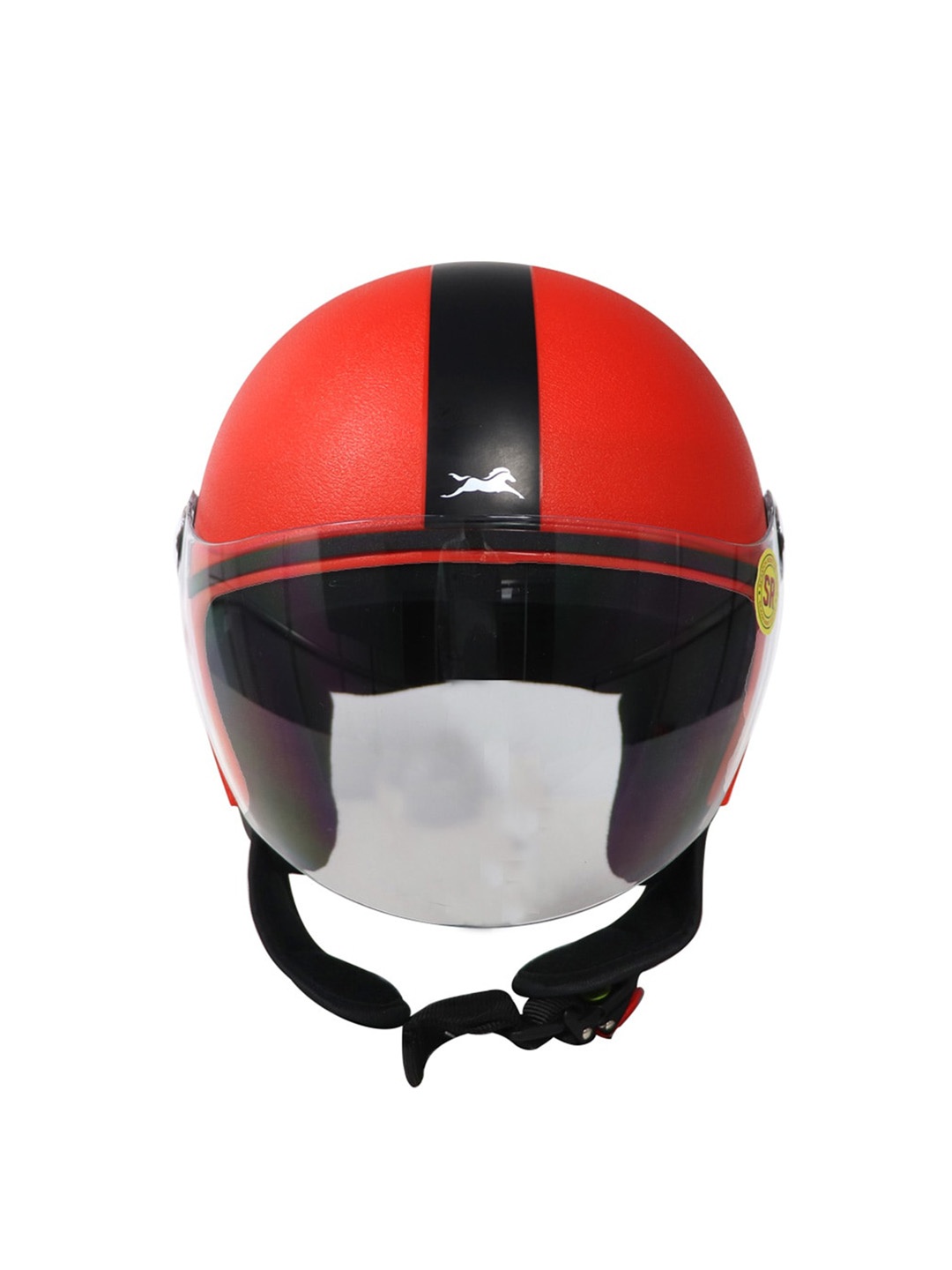 

TVS Men Open Face Helmet, Red