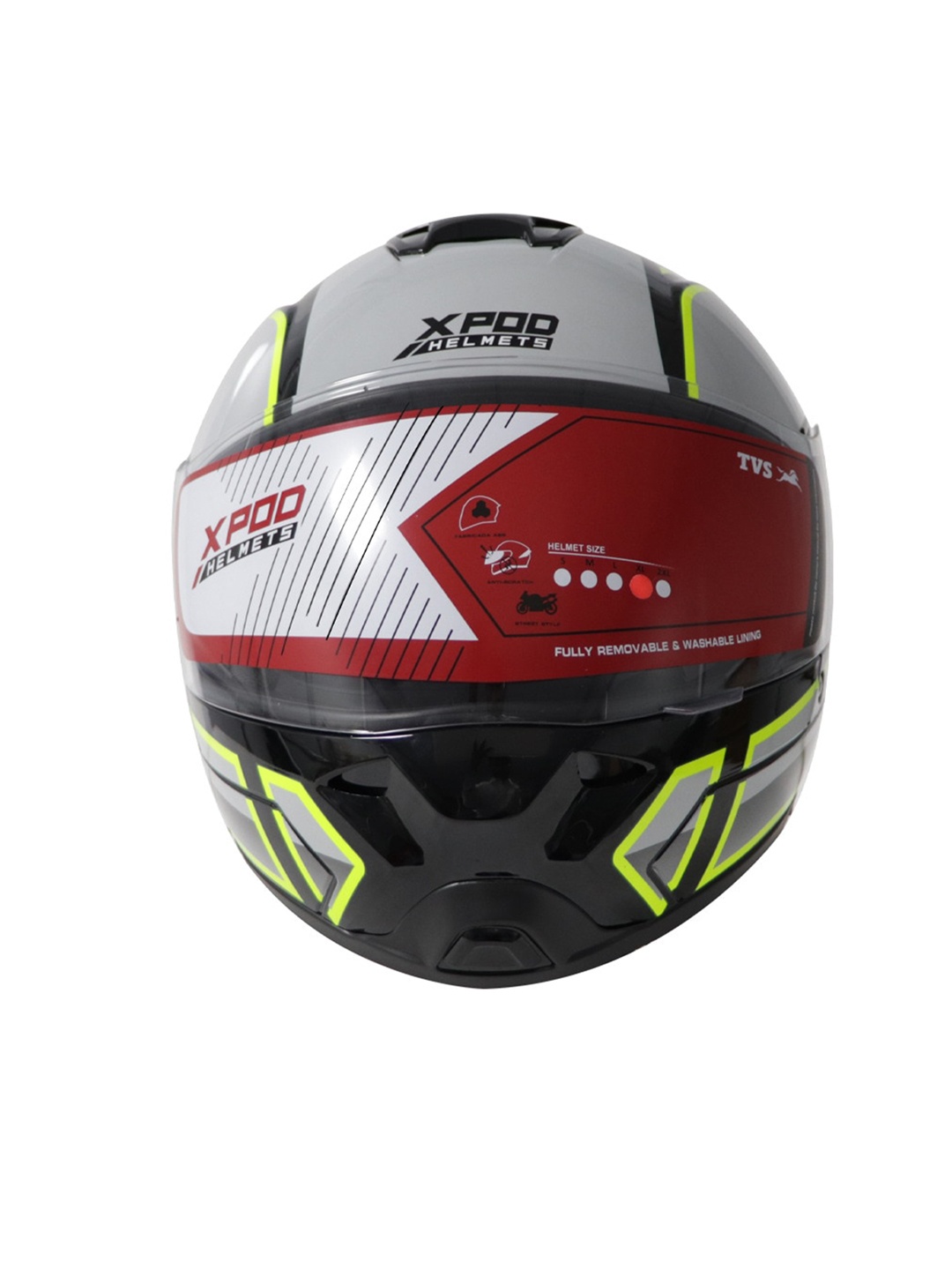 

TVS Xpod Grandis Men Graphic Printed Full Face Helmet, Green