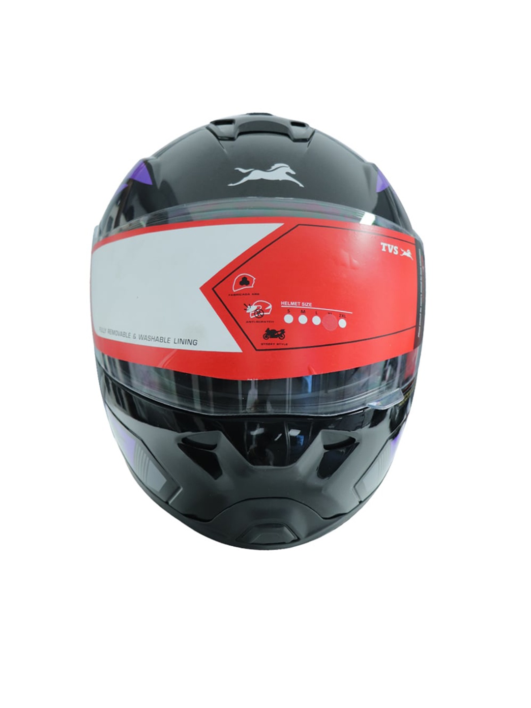 

TVS Raider FF FX21 Men Graphic Printed Full Face Helmet, Purple