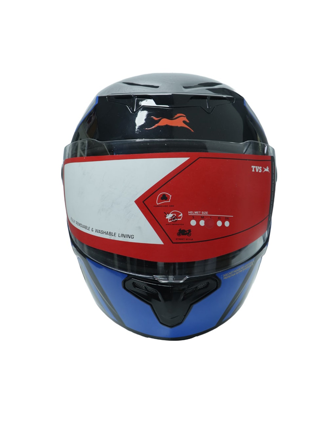 

TVS Radeon FF FX20 Men Graphic Printed Full Face Helmet, Blue