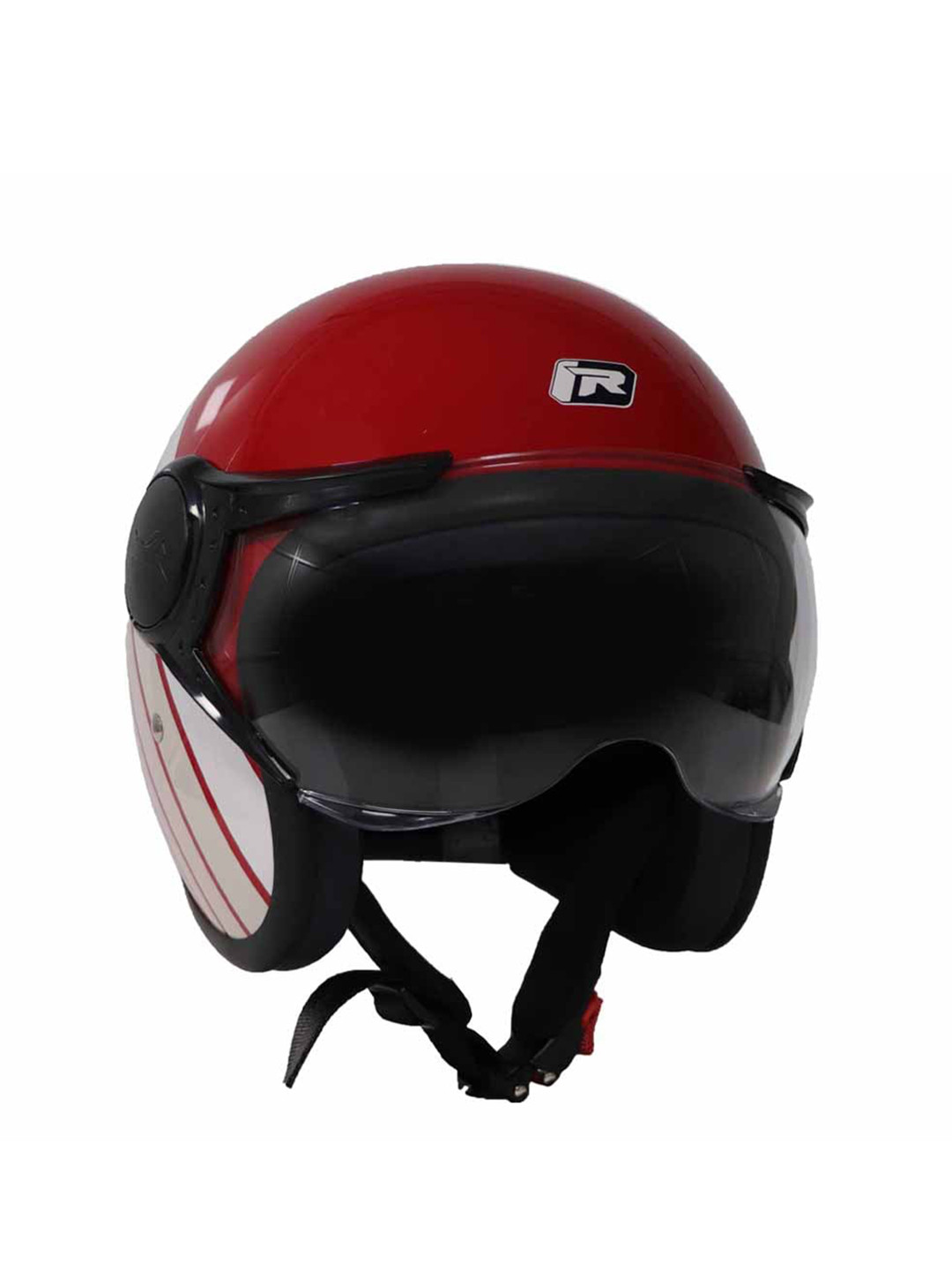 

TVS Ronin Edition Men Graphic Printed Open Face Helmet, Red