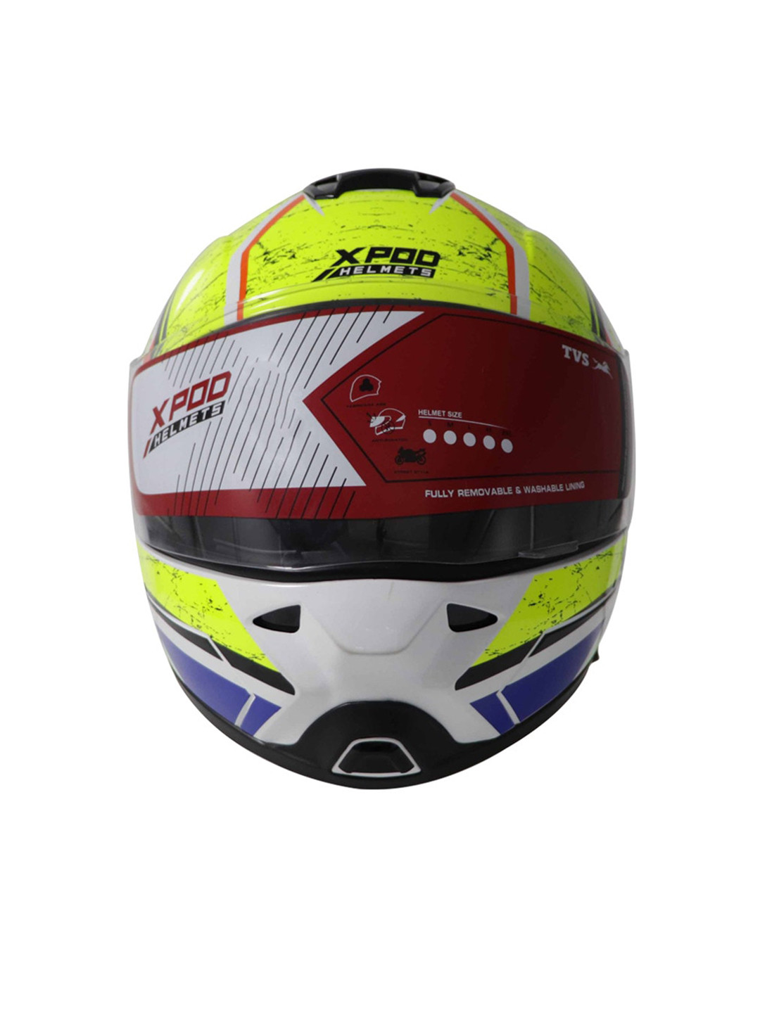 

TVS Xpod Grandis DV Men Graphic Printed Full Face Helmet, Blue