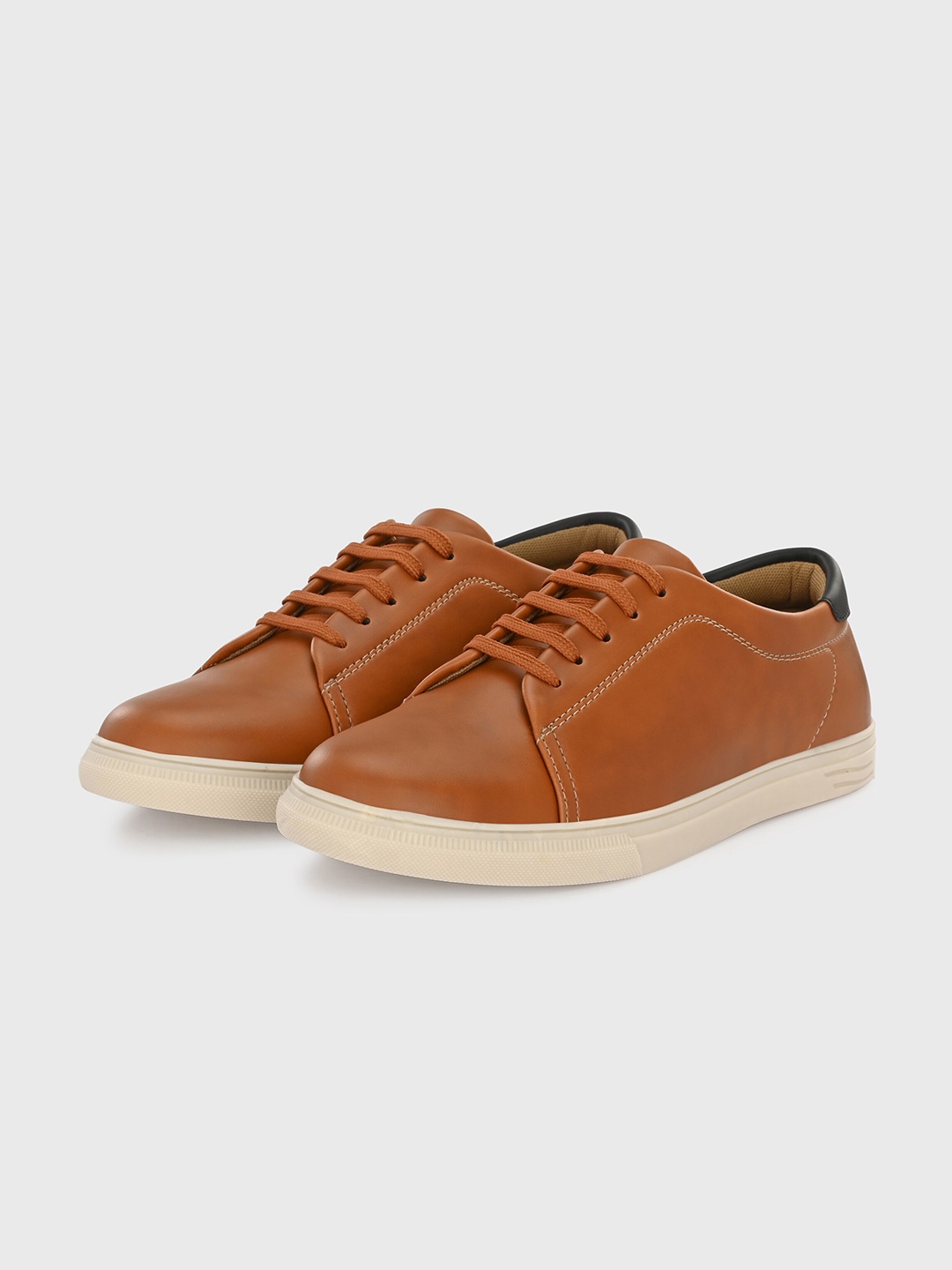 

Provogue Men Textured Lace-Up Sneakers, Tan