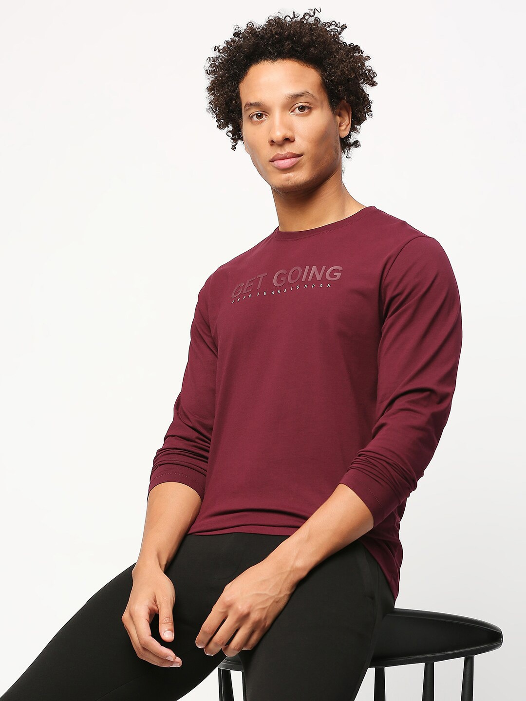

Pepe Jeans Typography Printed Slim Fit T-shirt, Red