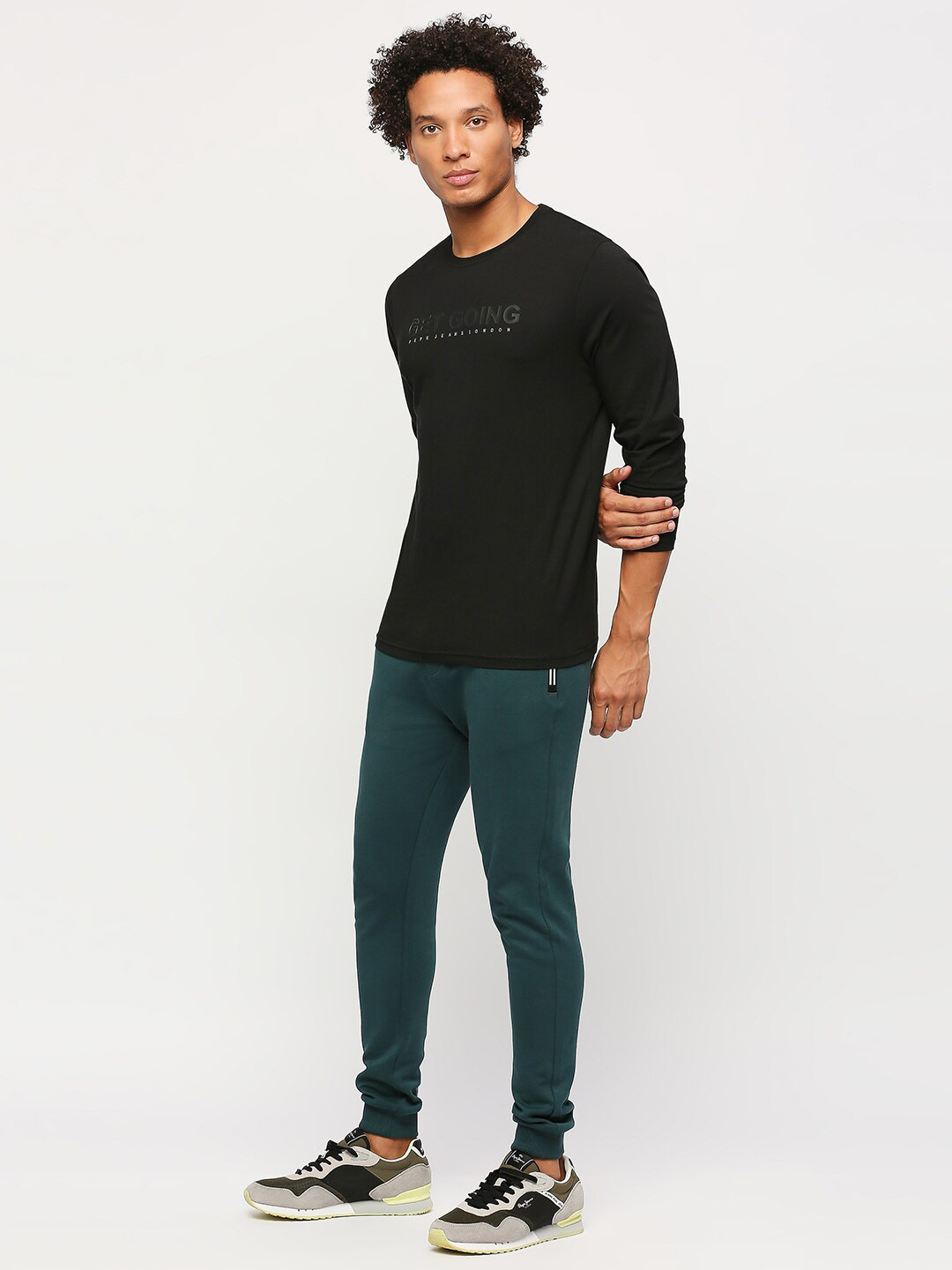 

Pepe Jeans Typography Printed Slim Fit T-shirt, Black