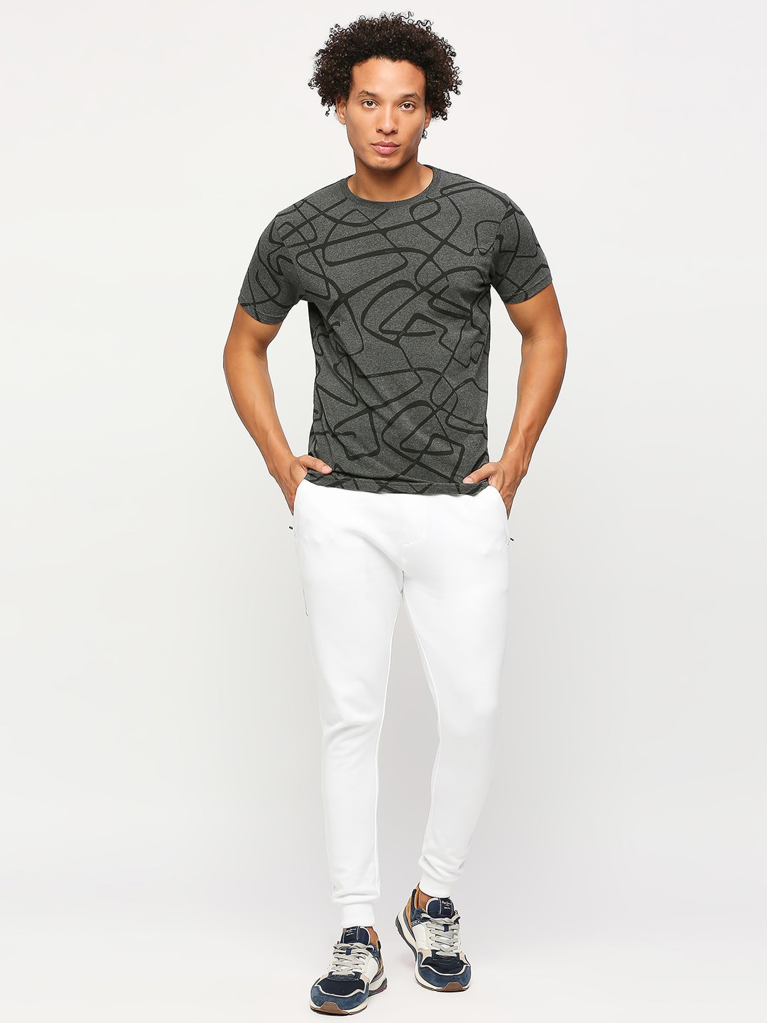 

Pepe Jeans Abstract Printed Slim Fit T-shirt, Grey