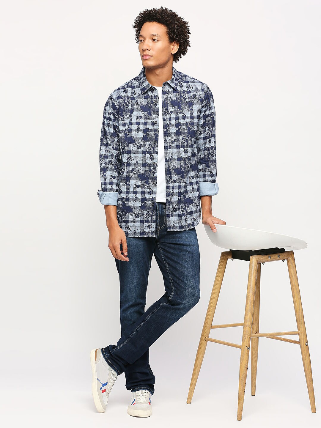 

Pepe Jeans Abstract Printed Regular Fit Pure Cotton Casual Shirt, Blue