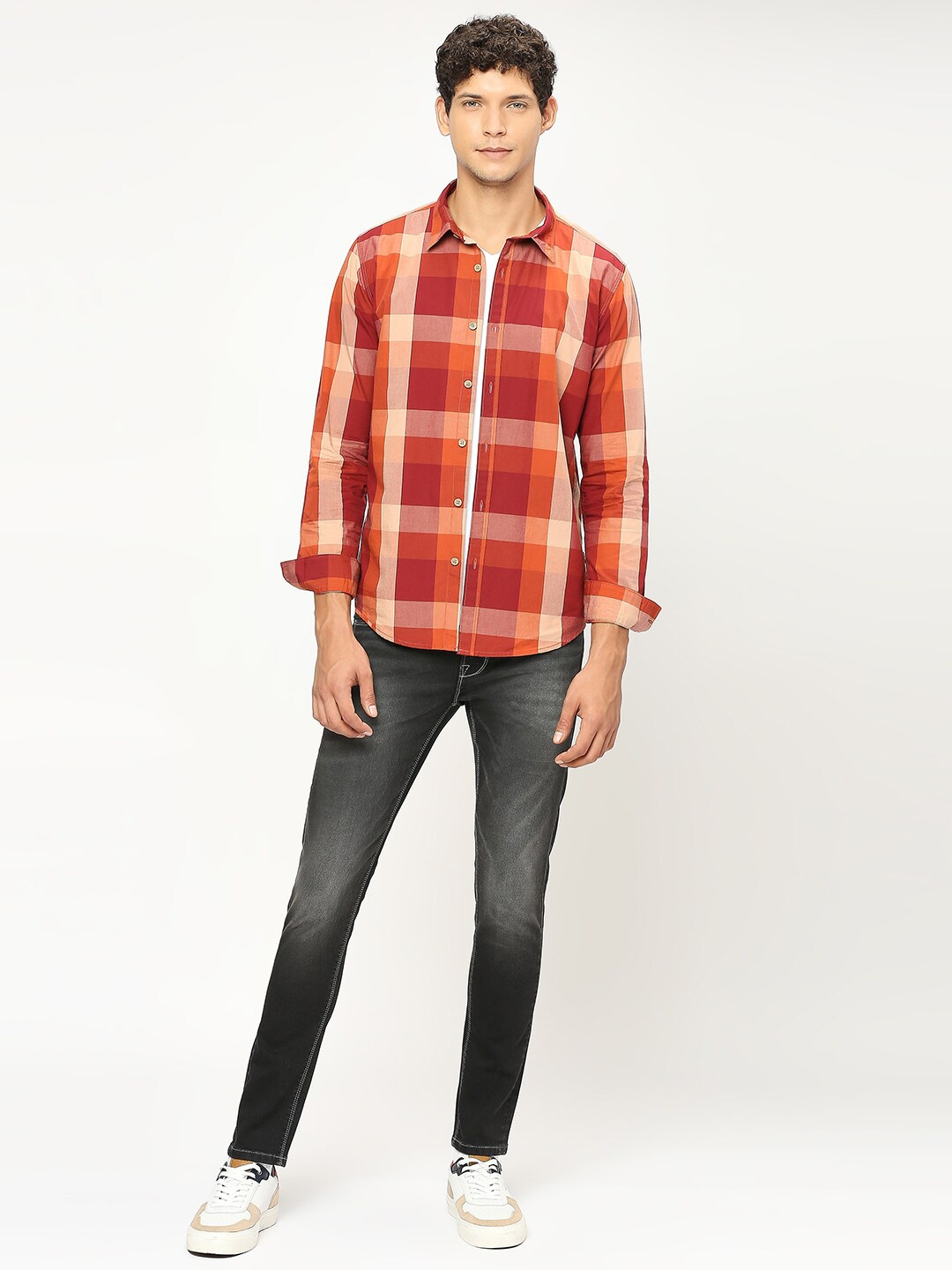 

Pepe Jeans Tartan Checked Pure Cotton Casual Shirt, Red