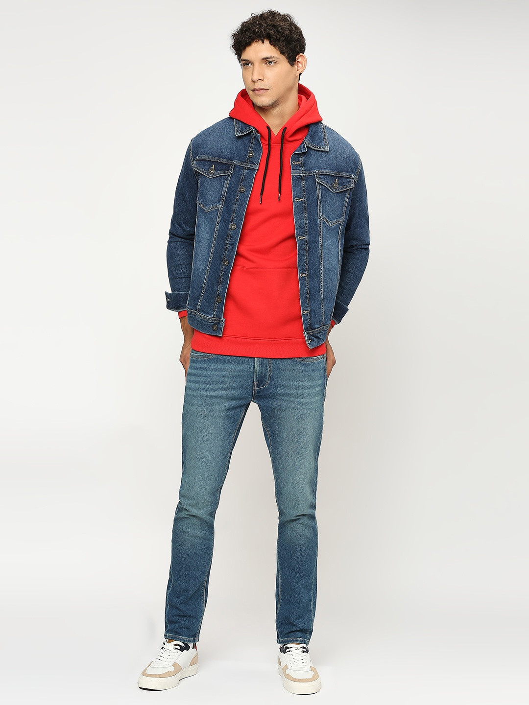 

Pepe Jeans Hooded Printed Sweatshirt, Red