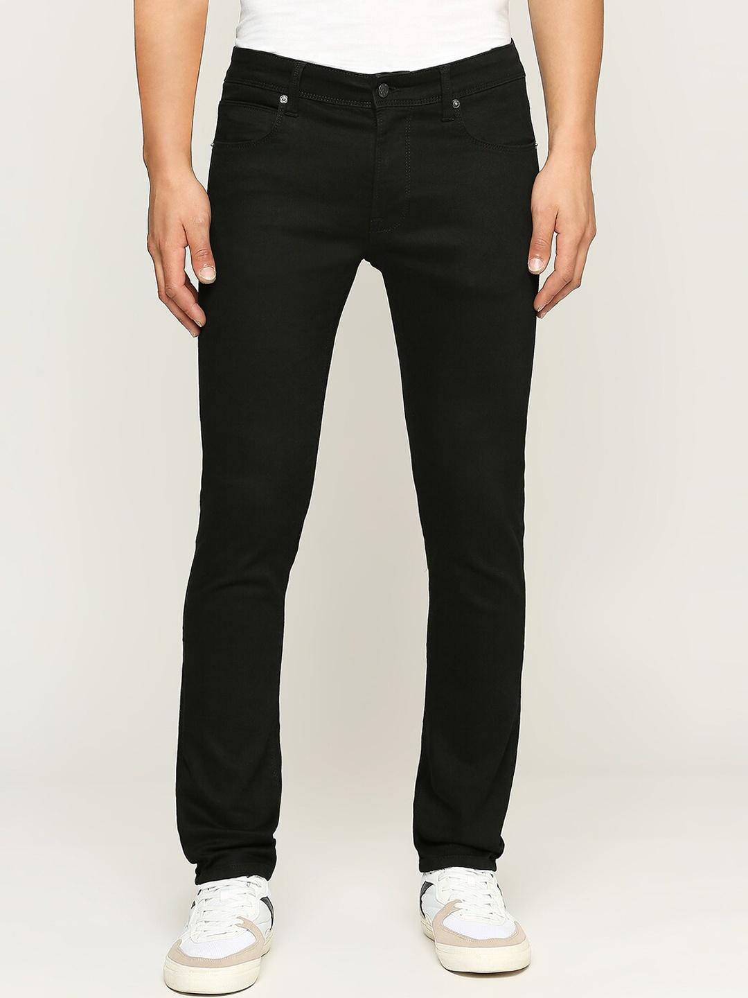 

Pepe Jeans Men Slim Fit Low-Rise Clean Look Stretchable Jeans, Black