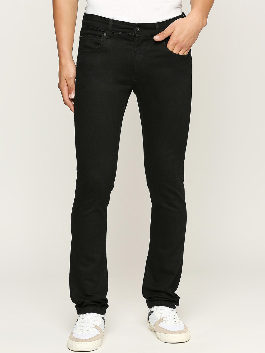 

Pepe Jeans Men Vapour Slim Fit Mid-Rise Stretchable Jeans, Black