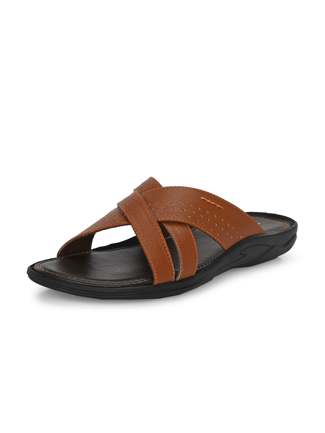 

Provogue Men Textured Comfort Sandals, Tan