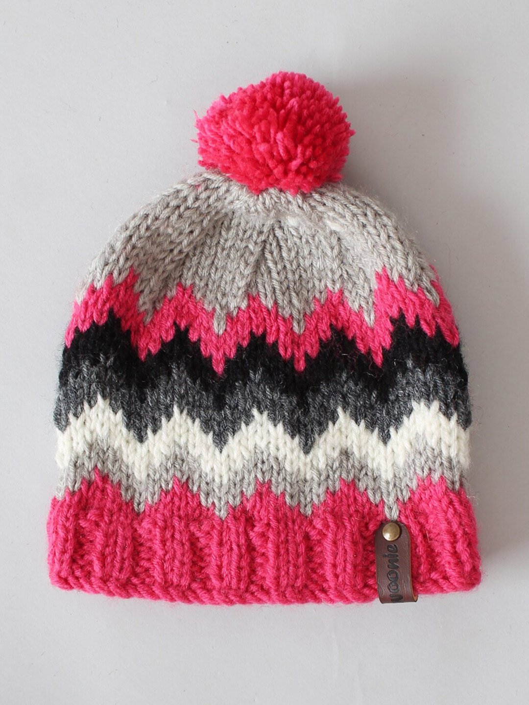 

Woonie Kids Self Design Acrylic Beanie, Grey