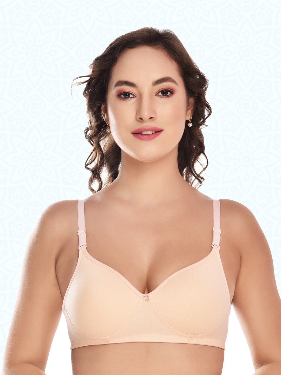 

ACCEZORY Medium Coverage Lightly Padded Bra With All Day Comfort, Beige