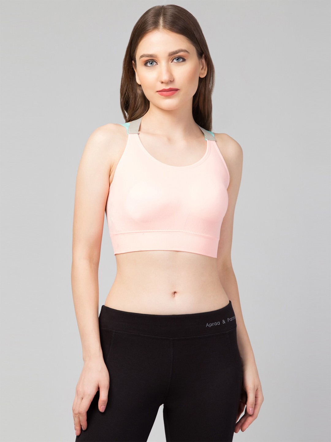 

Apraa & Parma Full Coverage Seamless Styled Back Cotton Sports Bra Organic, Orange