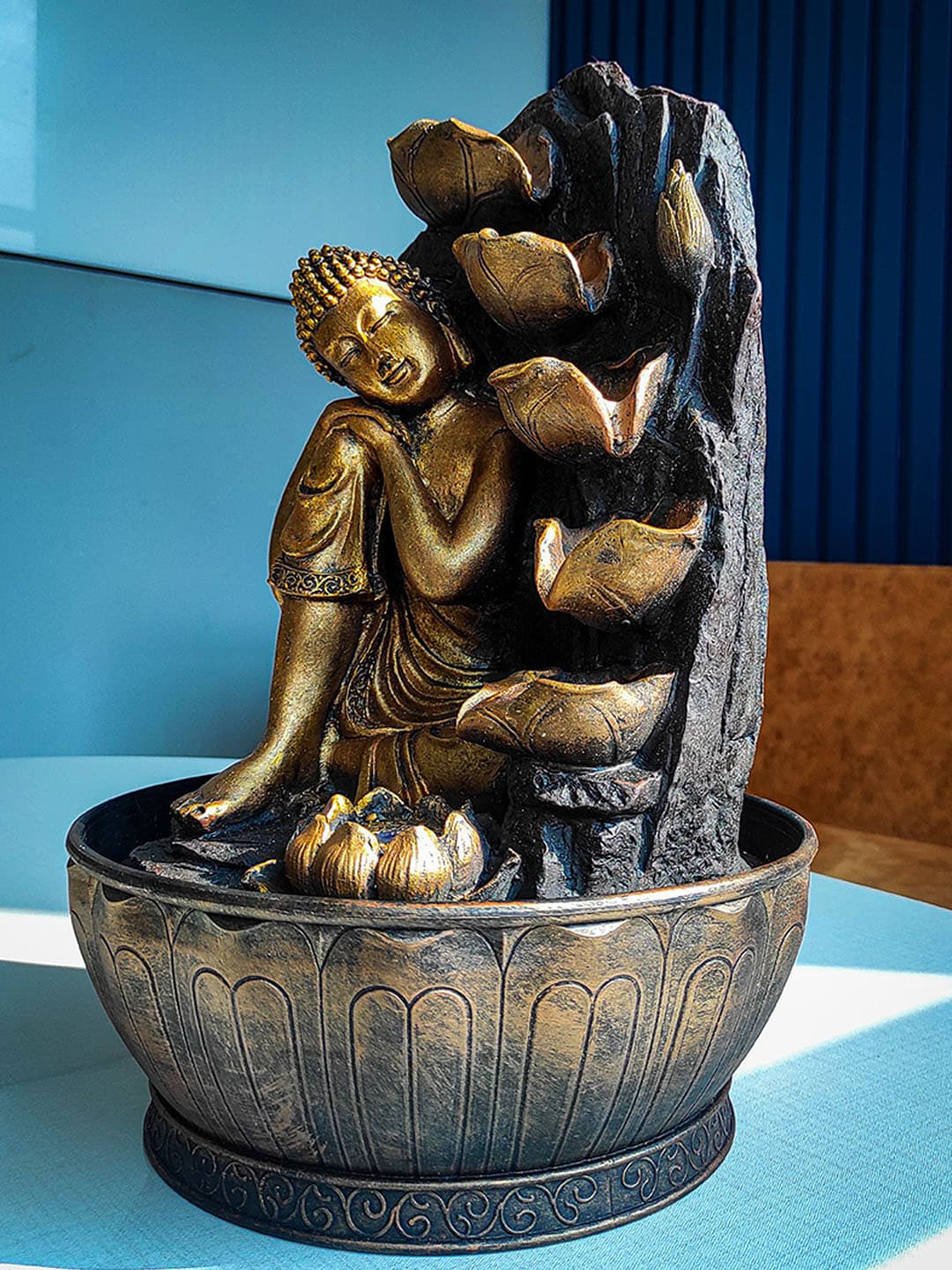 

Art Street Gold-Colored Polyresin Beautiful Lord Fountain