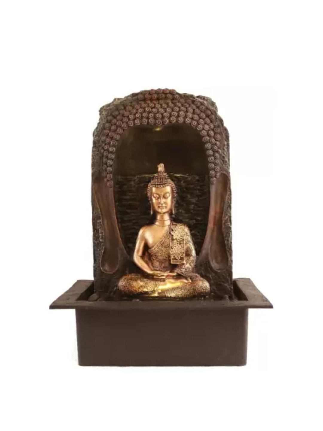 

Art Street Golden Lord Buddha Indoor Fountain, Gold