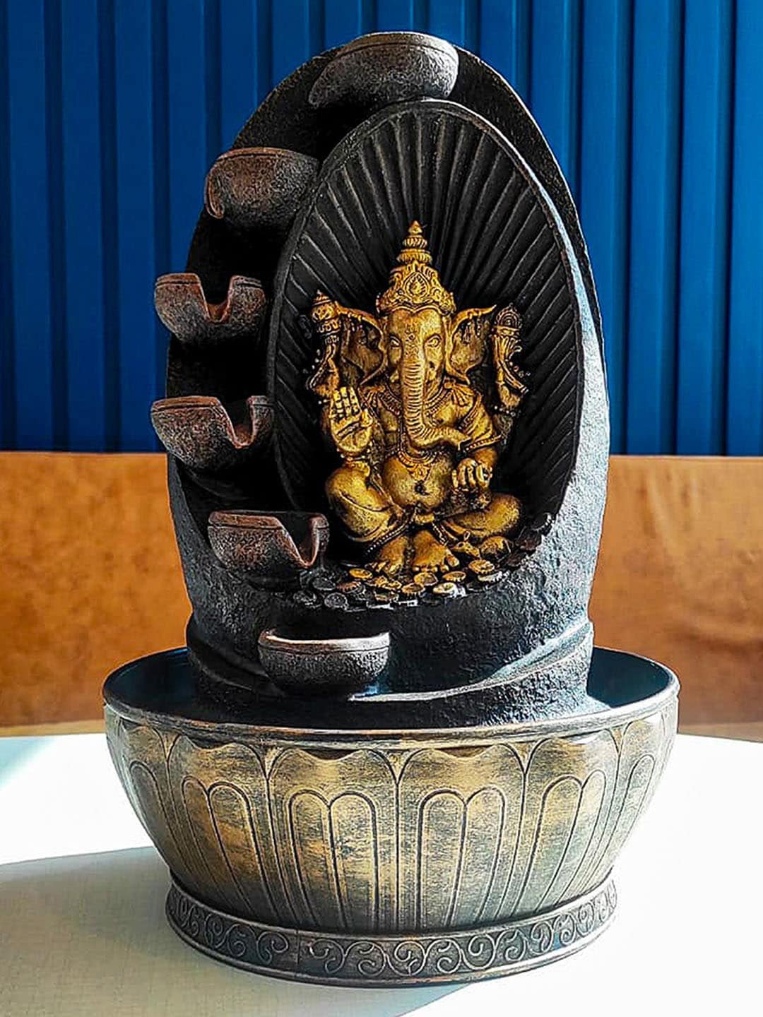 

Art Street Golden Lord Ganesha Indoor Fountain, Gold