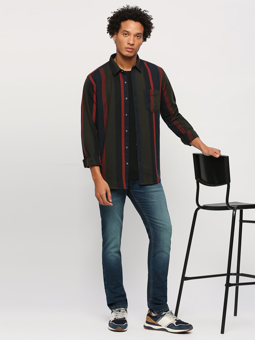 

Pepe Jeans Multi Striped Pure Cotton Casual Shirt, Blue